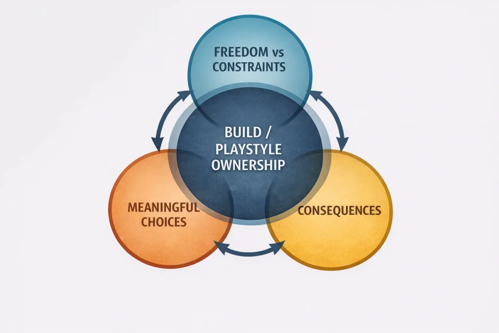 Build playstyle ownership game design